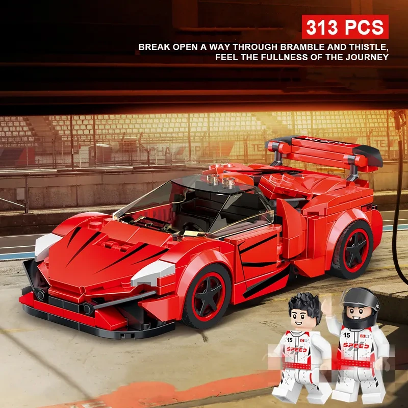 POGO 8-Wide Building Block Car Series Technic