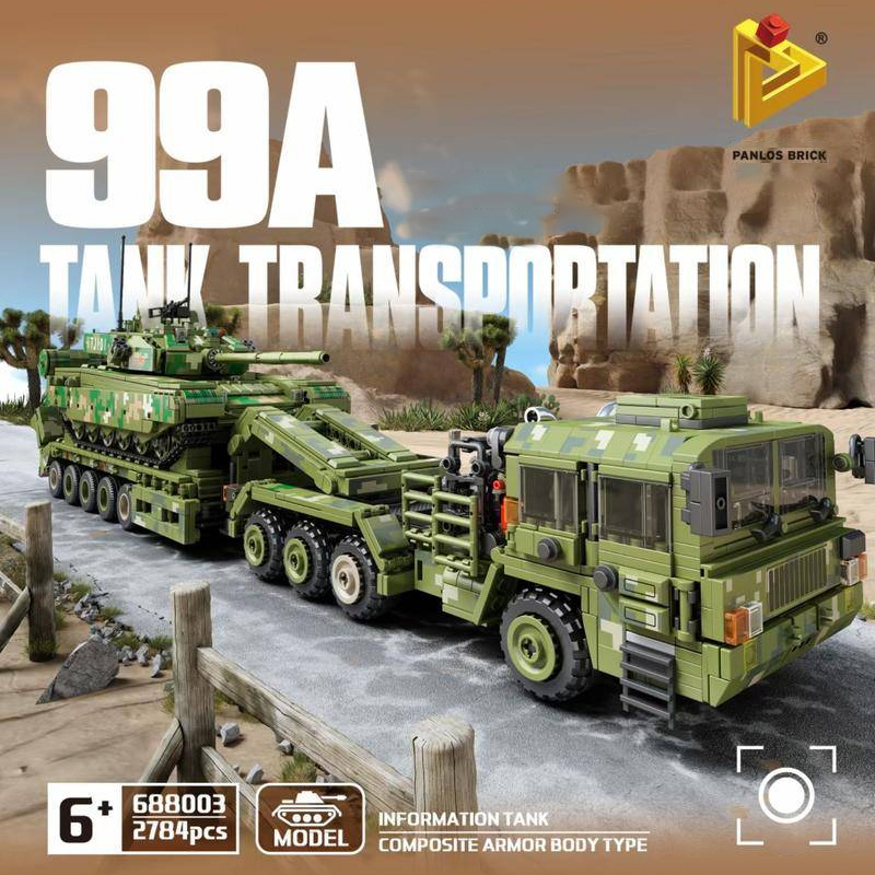 PANLOS 688003 Military 99A Tank Transportation Building Blocks 2784±pcs Bricks from China.