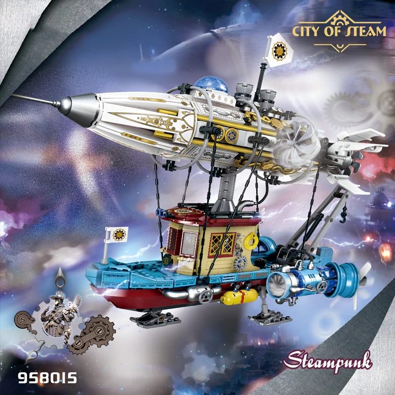 [Pre-sale] ZHEGAO 958015 Steampunk Mechanical Airship Technic