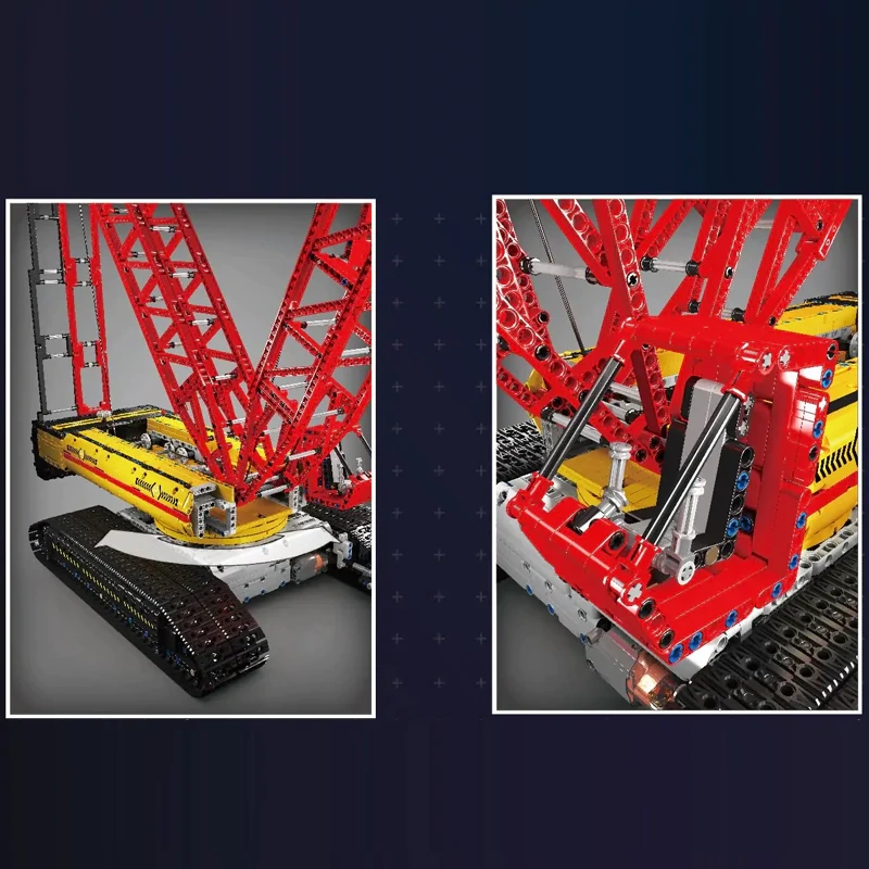 [With Motor] MouldKing 17015S LR13000 Crawler Crane Liebherr Technic