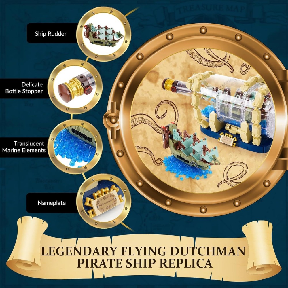 Custom 92199 Ship in a Bottle：The Flying Dutchman Creator Expert