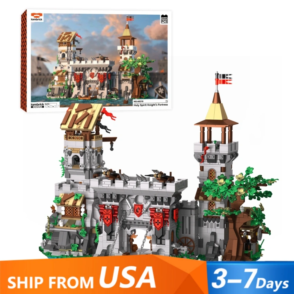 [Pre-sale] Iambrick 40210 Holy Spirit Knight's Fortress Modular Buildings US Warehouse Express