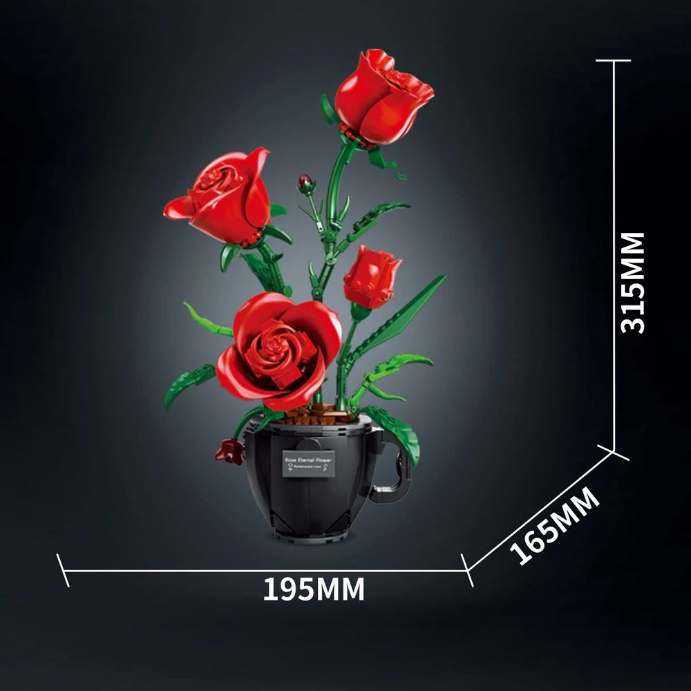 DK 3036 Coffee Cup Rose Creator Expert