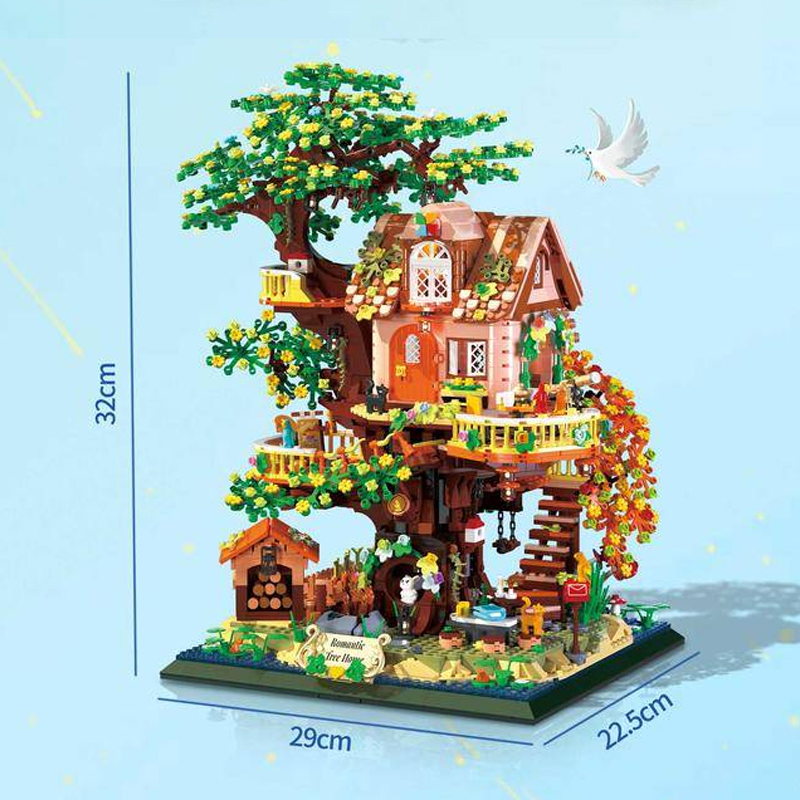 [Mini Micro Bricks] ZHEGAO 612010 Tree House Modular Buildings