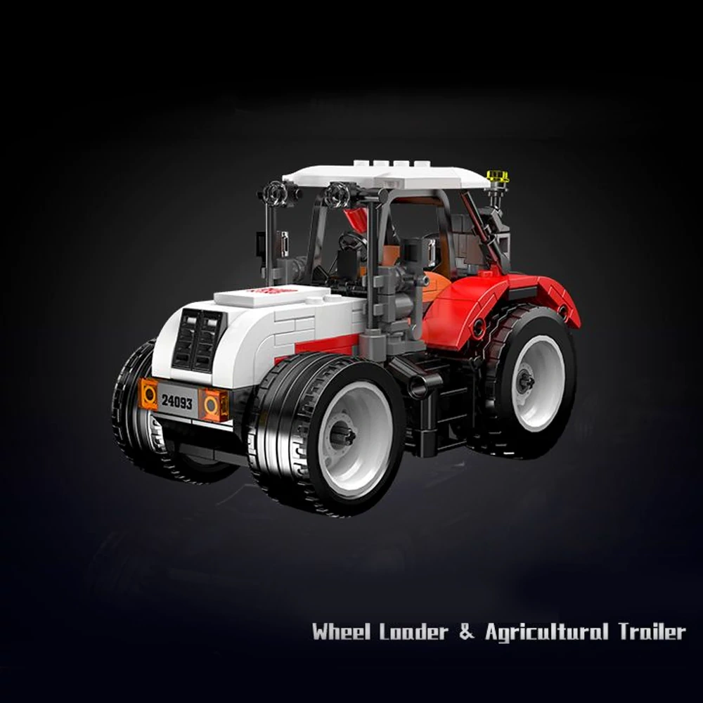 MouldKing 24093 Wheel Loader & Agriculturnl Trailer Technic