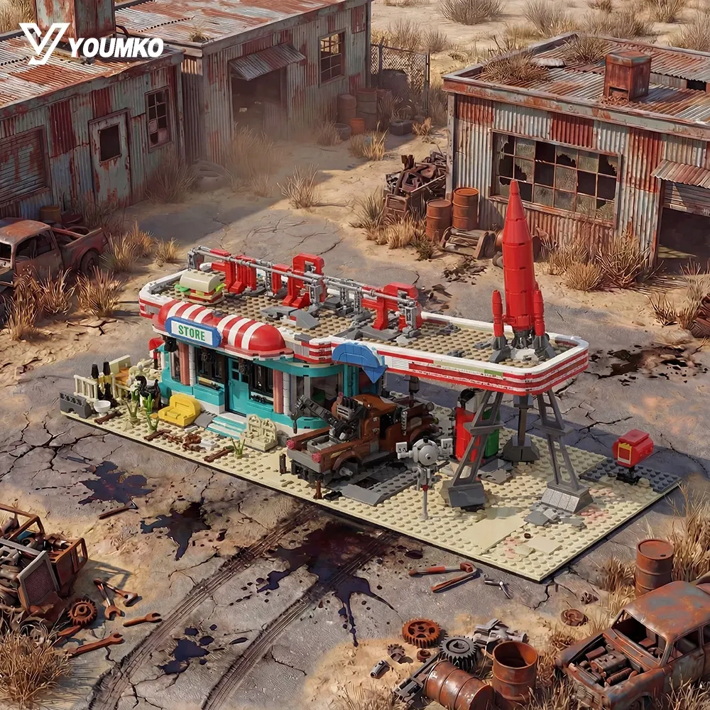 Youmko YM001 Red Rocket Modular Gas Station From Fallout