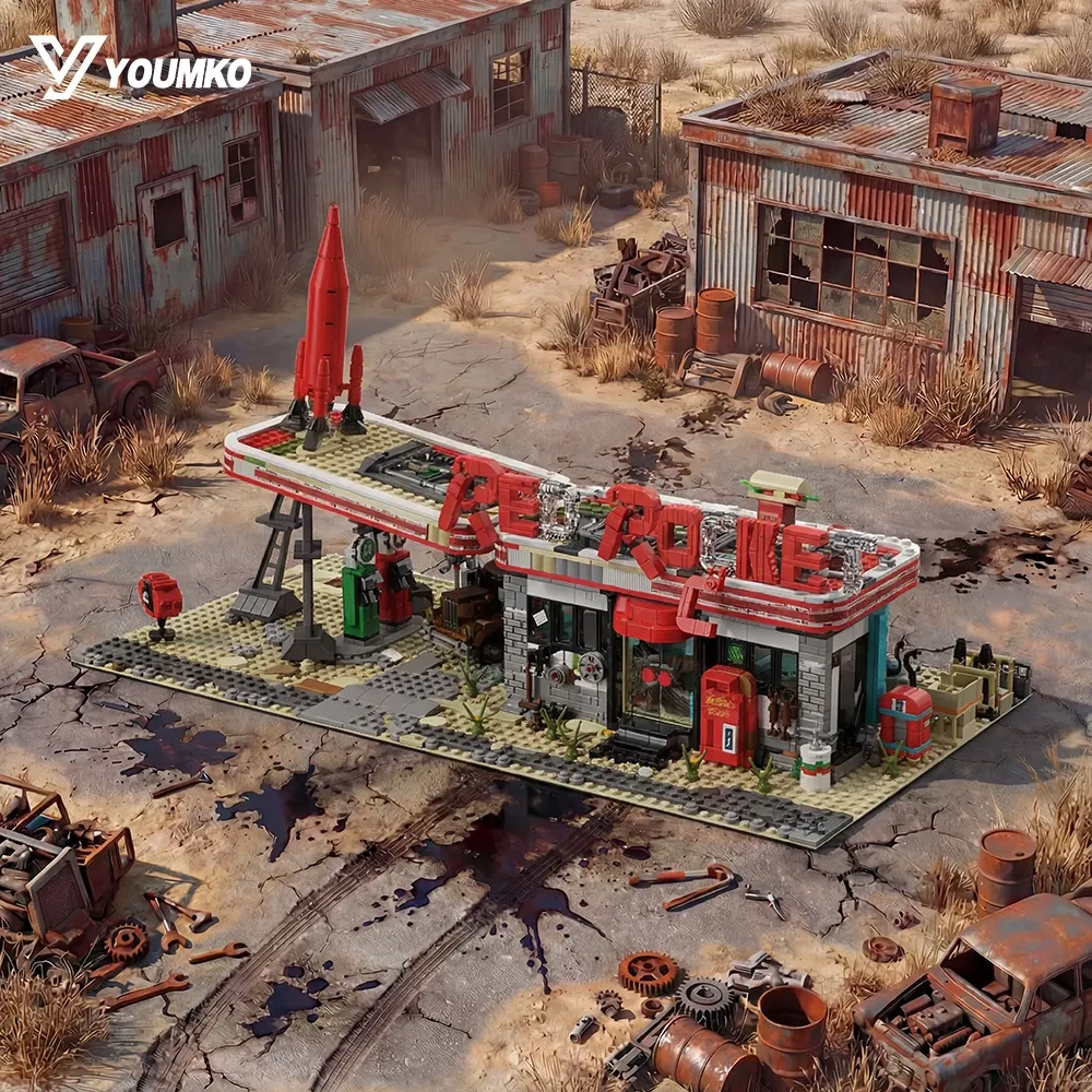 Youmko YM001 Red Rocket Modular Gas Station From Fallout