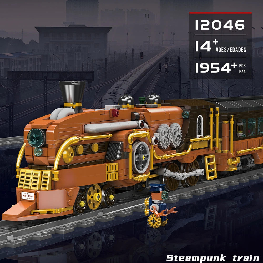 MouldKing 12046 Steampunk Train Technic
