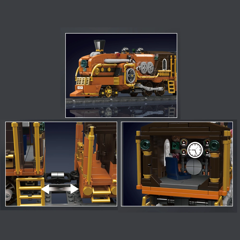 MouldKing 12046 Steampunk Train Technic