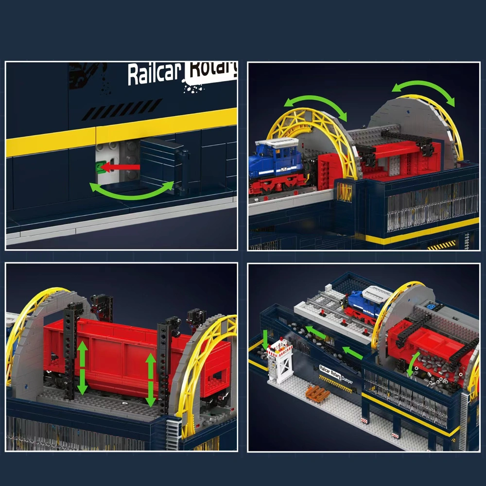 MouldKing 17094 Railcar Rotary Dumper Technic
