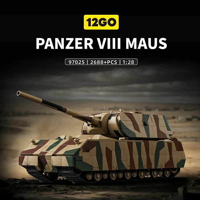 12GO 97025 Panzer VIII Maus Tank Military