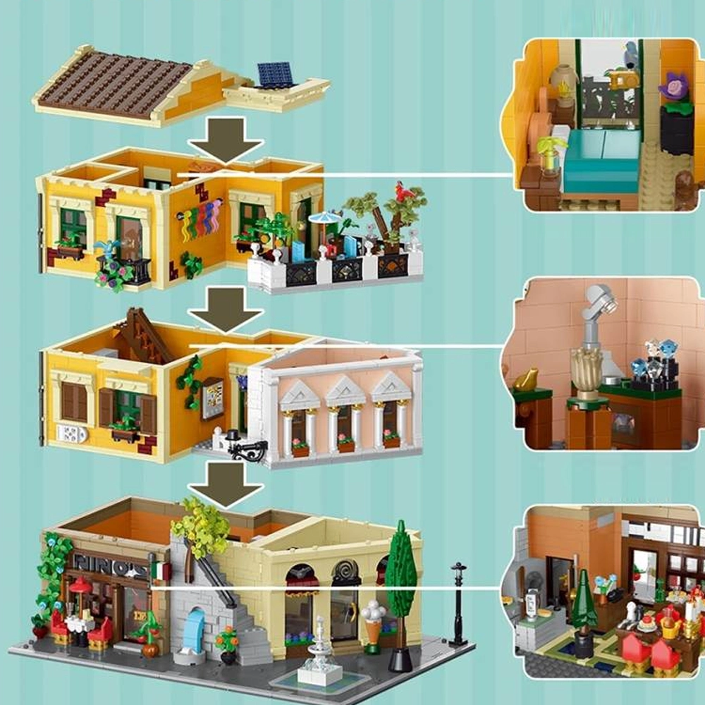 The hierarchical structure of XMORK 10216 Rome Corner Store Modular Set.