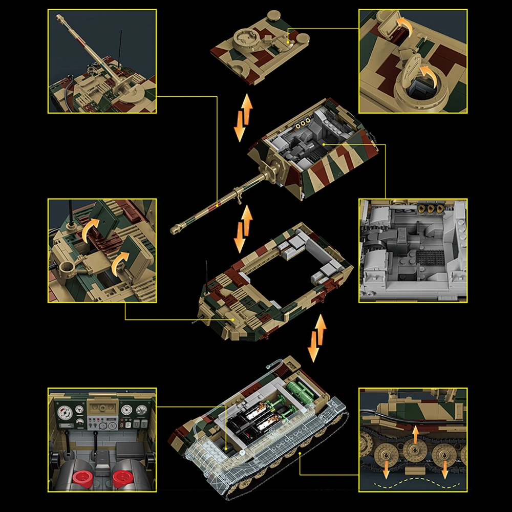 12GO 97023 Jagdpanzer Tiger/P (Elephant) Tank Military