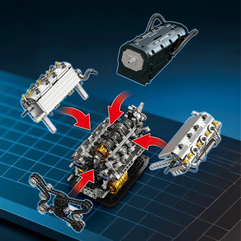 Reobrix 33013 V6 ENGINE Technic