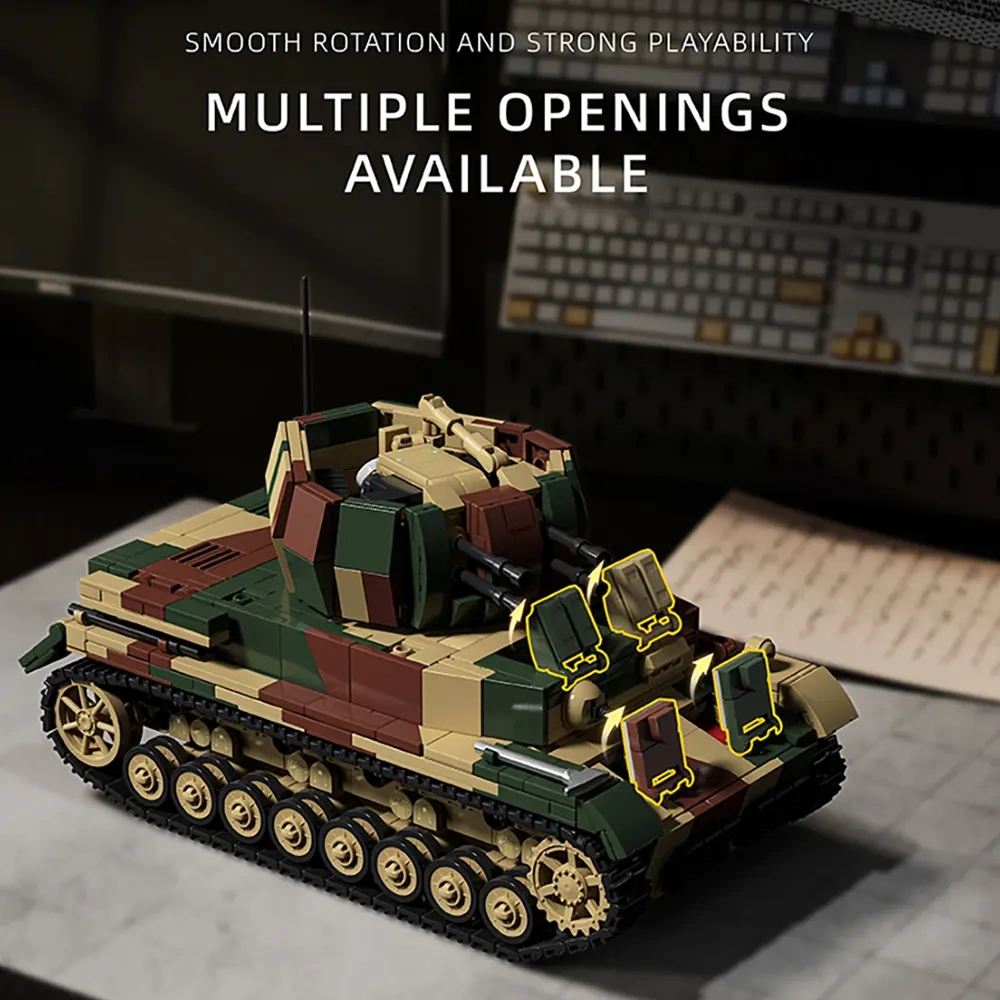12GO 97031 Wirbelwind Flakpanzer IV Tank 1:28 Military