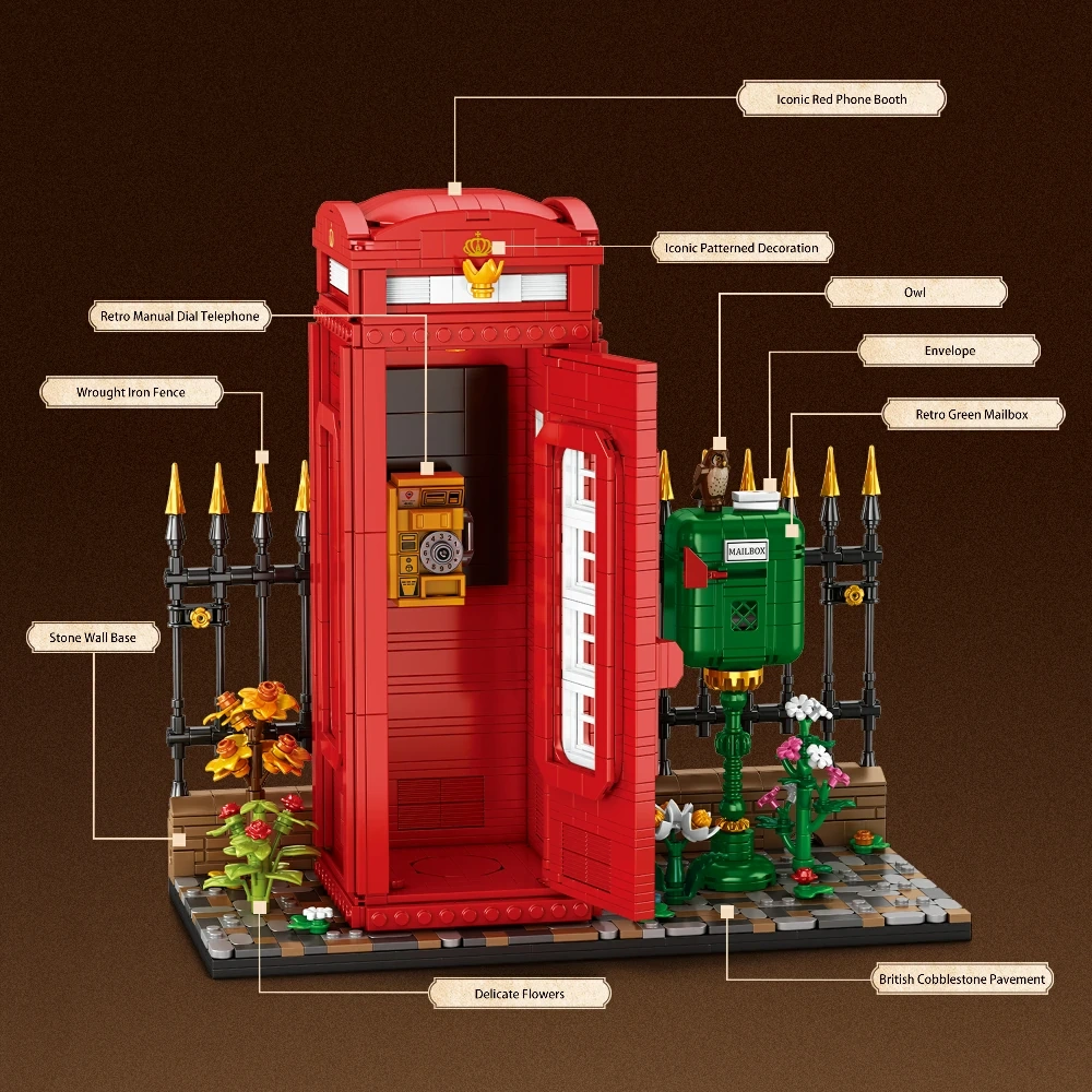 Reobrix 66609 TELEPHONE BOOTH Creator Expert
