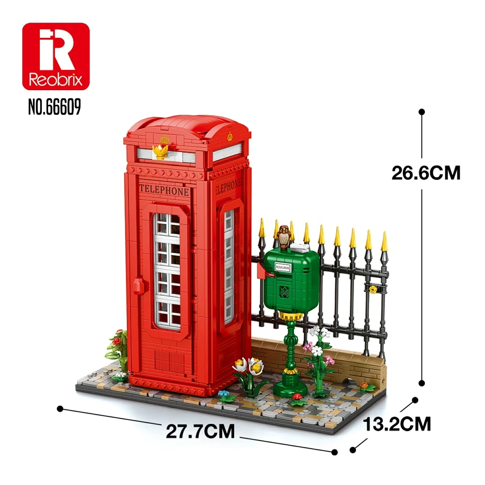 Reobrix 66609 TELEPHONE BOOTH Creator Expert