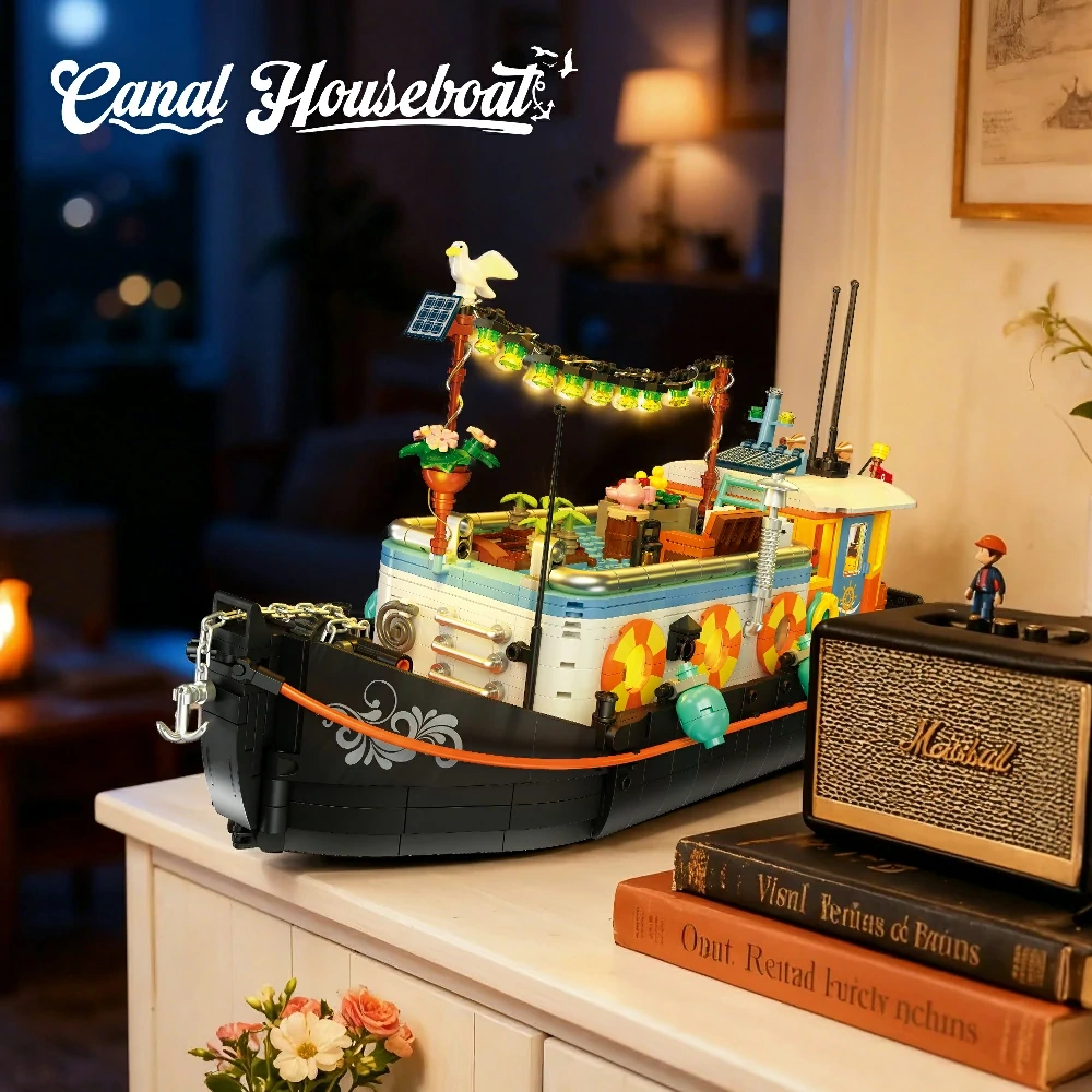 JIESTAR JJ9202 Canal Houseboat Creator Expert