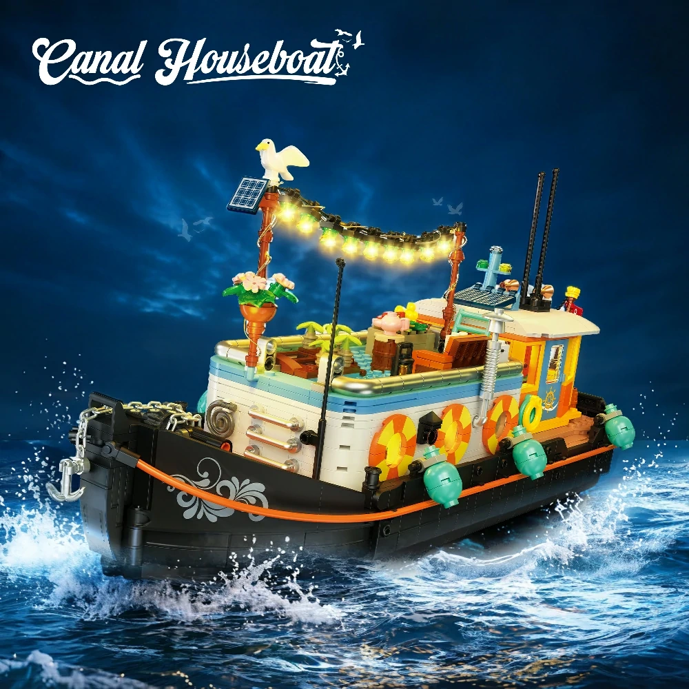 JIESTAR JJ9202 Canal Houseboat Creator Expert