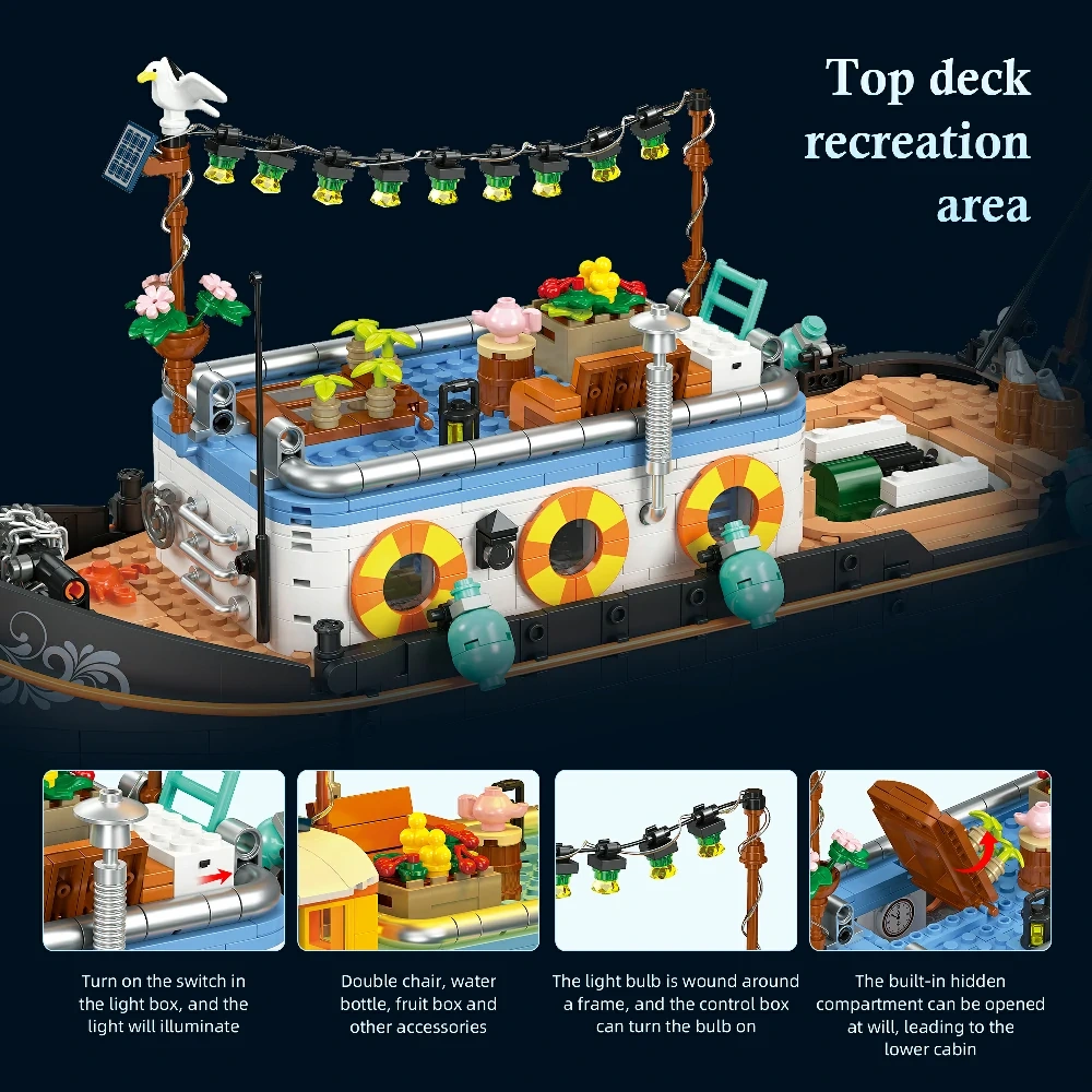 JIESTAR JJ9202 Canal Houseboat Creator Expert