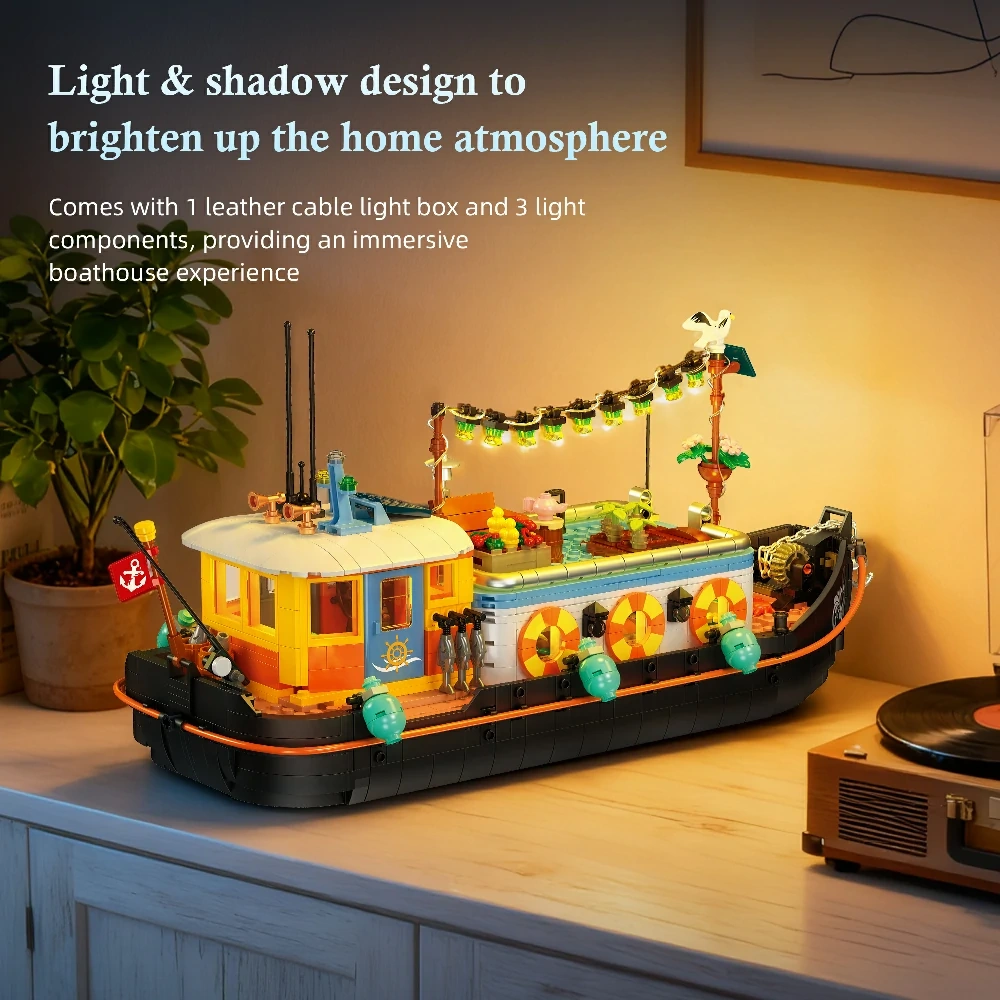 JIESTAR JJ9202 Canal Houseboat Creator Expert