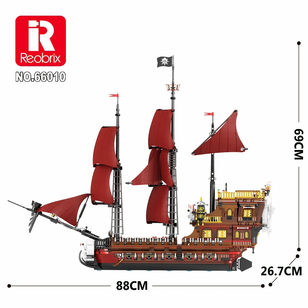Reobrix 66010 Pirate Revenge Model Ship Pirates