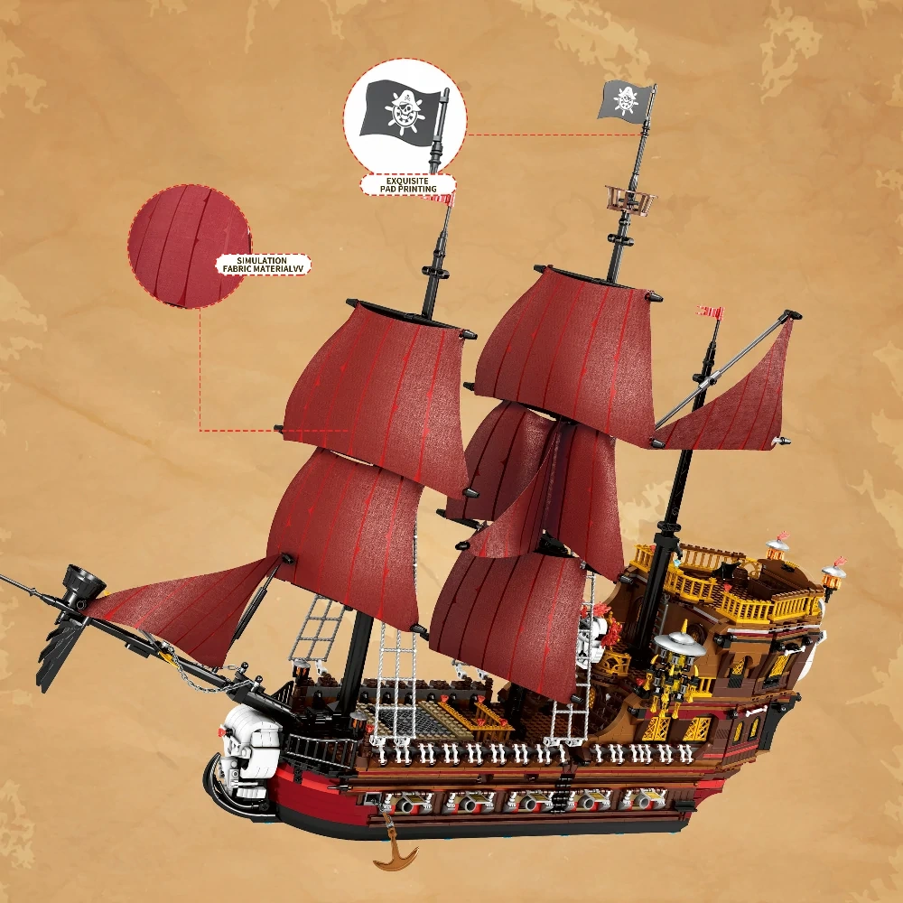 Reobrix 66010 Pirate Revenge Model Ship Pirates
