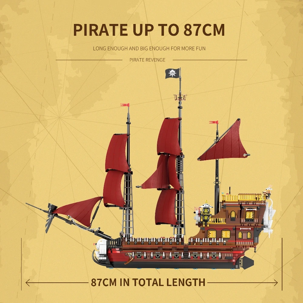 Reobrix 66010 Pirate Revenge Model Ship Pirates