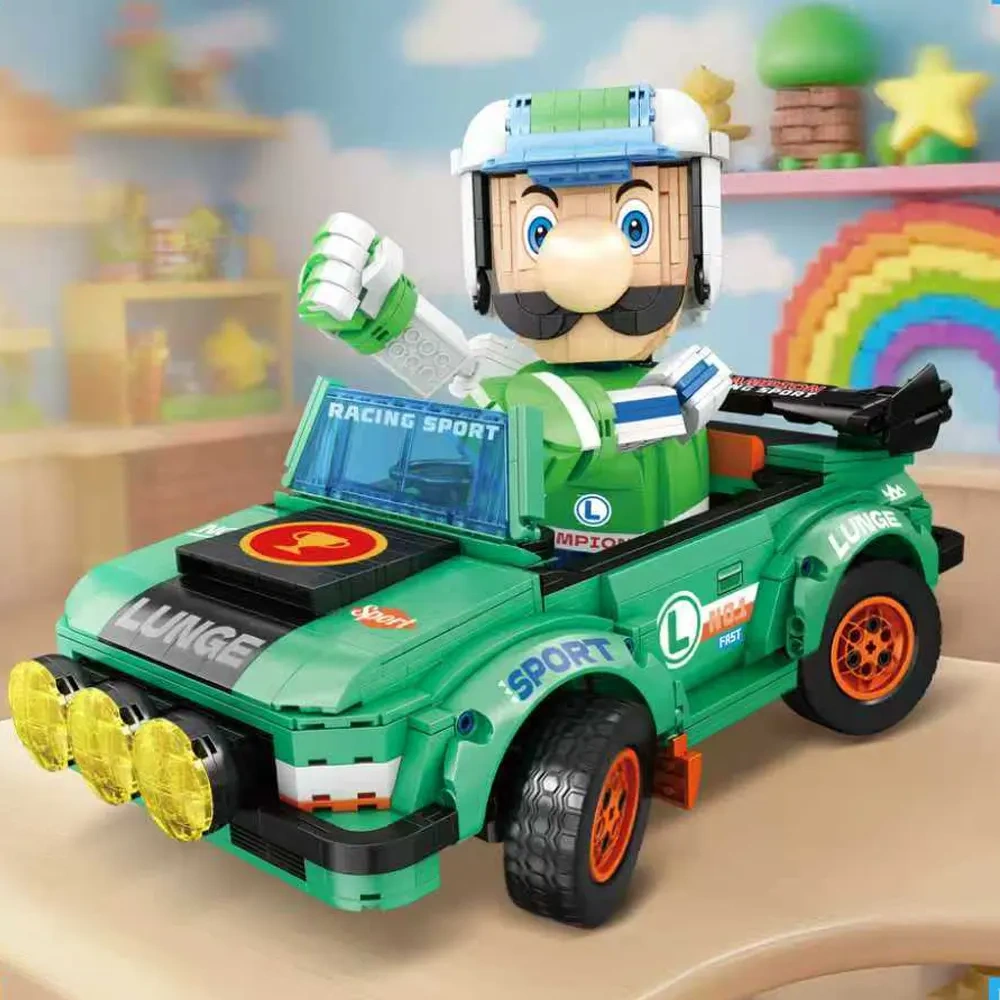 luigi KNEX Super Mario Mario Kart Wii Luigi Standard Bike Set 380042