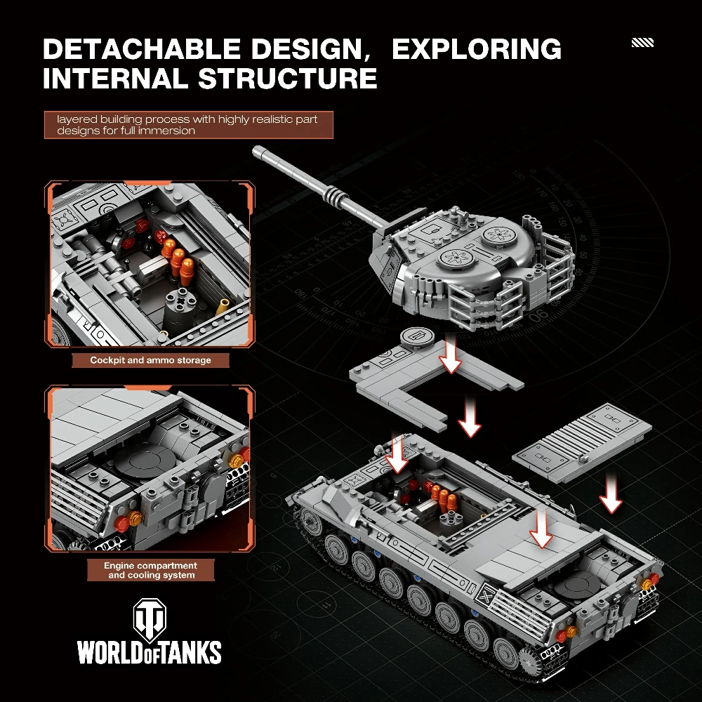 Reobrix 77038 Leopard 1 World of Tanks Military