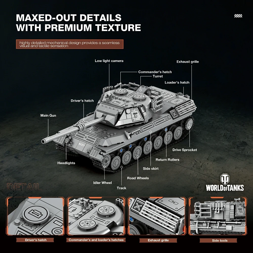 Reobrix 77038 Leopard 1 World of Tanks Military