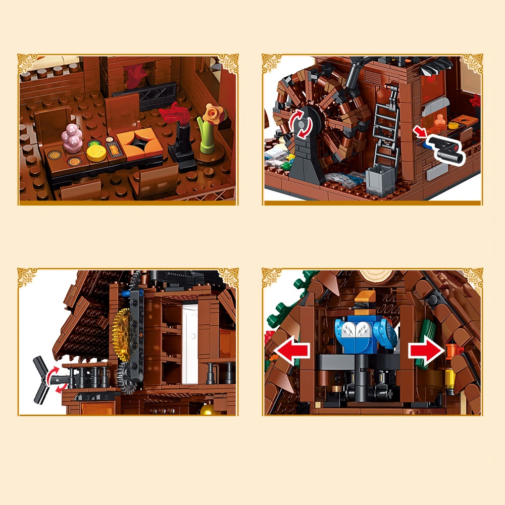 GAOMISI T2131 Cuckoo Clock House Modular Buildings