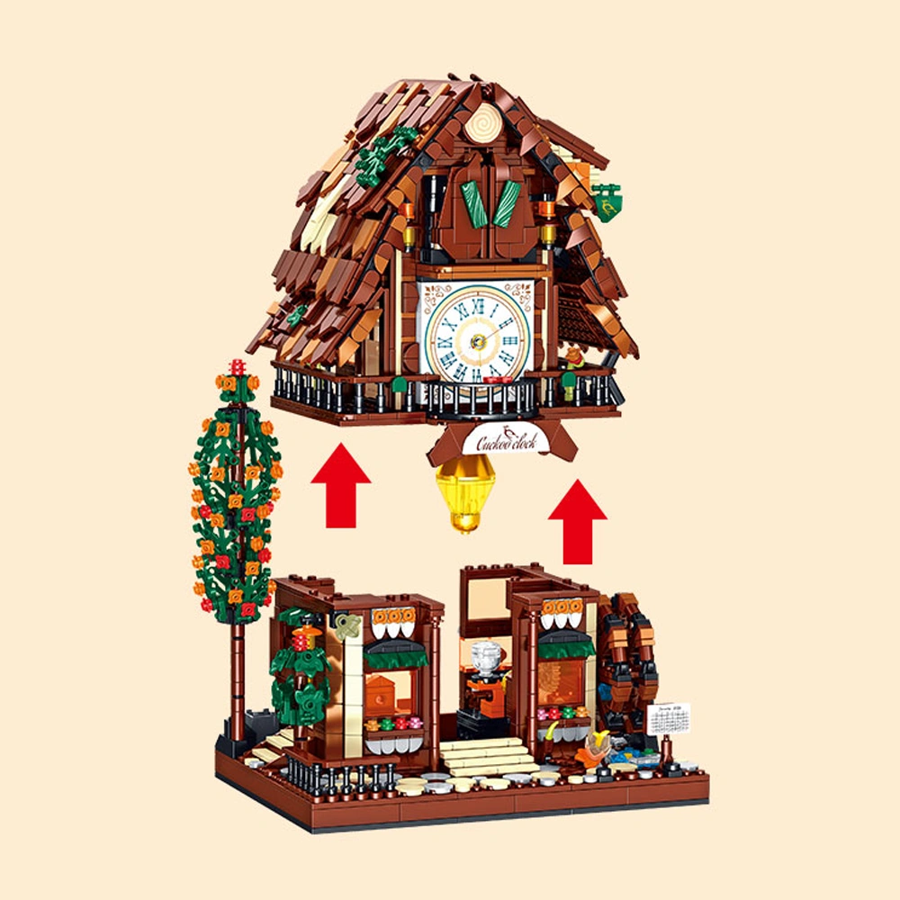 GAOMISI T2131 Cuckoo Clock House Modular Buildings