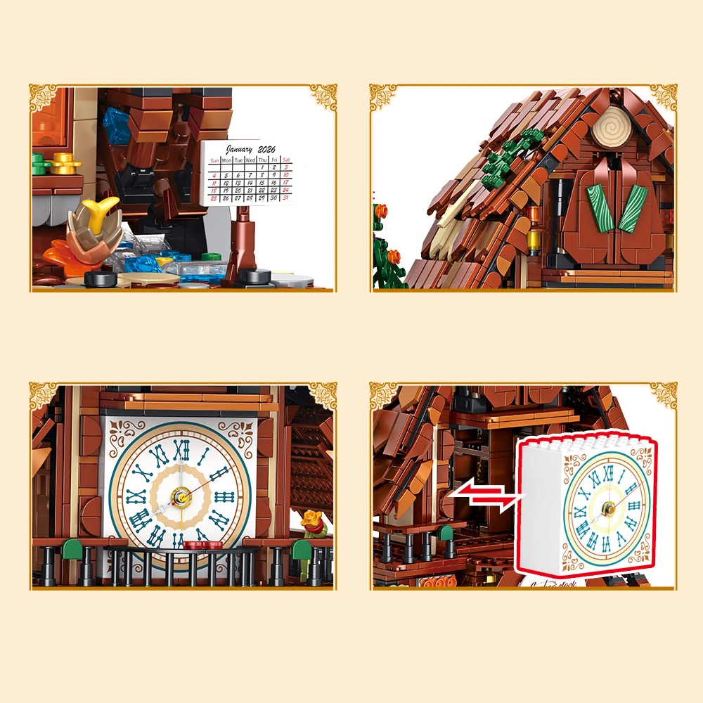 GAOMISI T2131 Cuckoo Clock House Modular Buildings