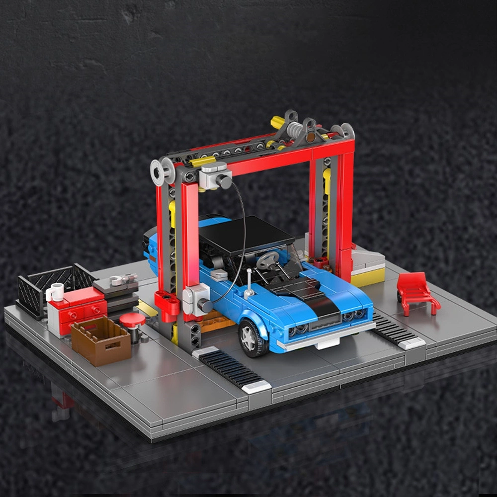 MouldKing 24086 Repair Garage & Challenger Muscle Car Technic