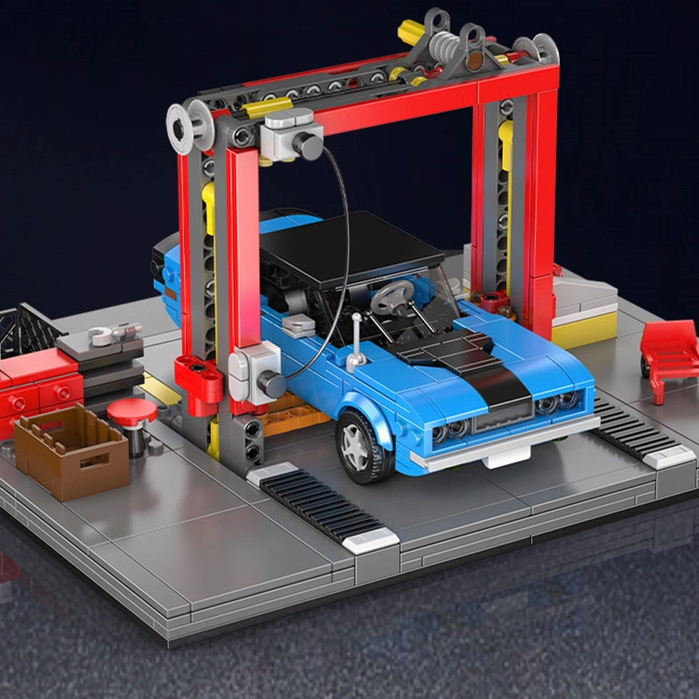 MouldKing 24086 Repair Garage & Challenger Muscle Car Technic