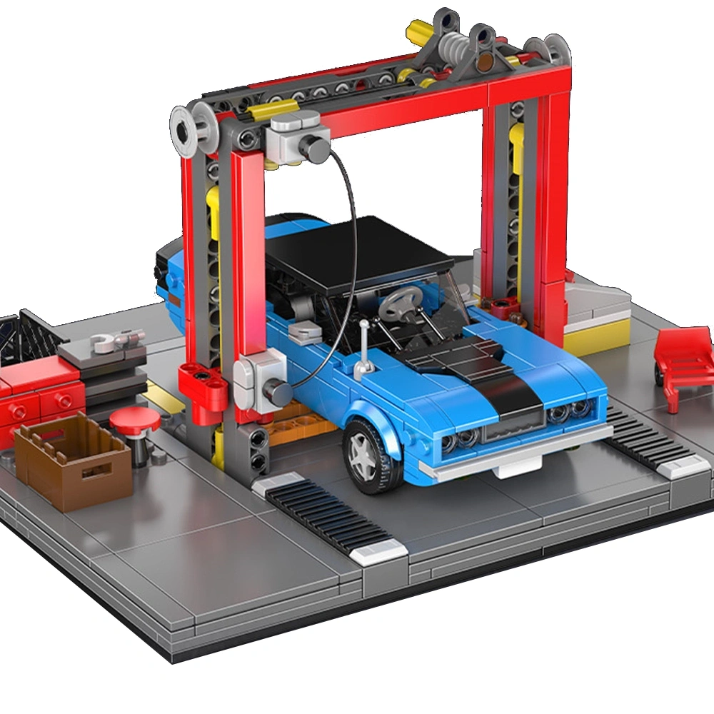 MouldKing 24086 Repair Garage & Challenger Muscle Car Technic