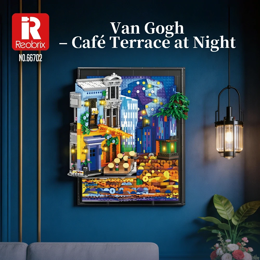 Reobrix 66702 CAFE TERRACE AT NIGHT Modular Buildings