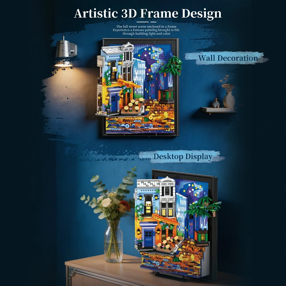 Reobrix 66702 CAFE TERRACE AT NIGHT Modular Buildings