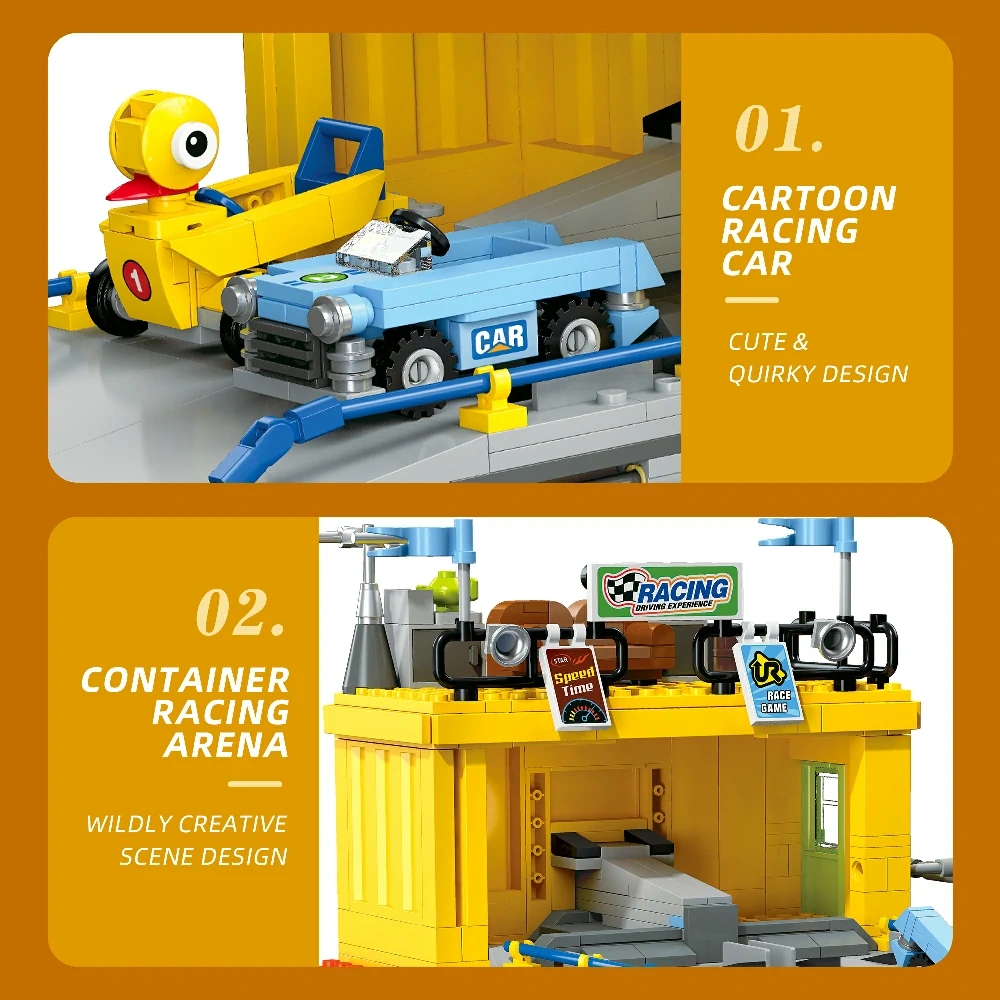 Jiestar JJ9264 Ramp Racing Scene Modular Building