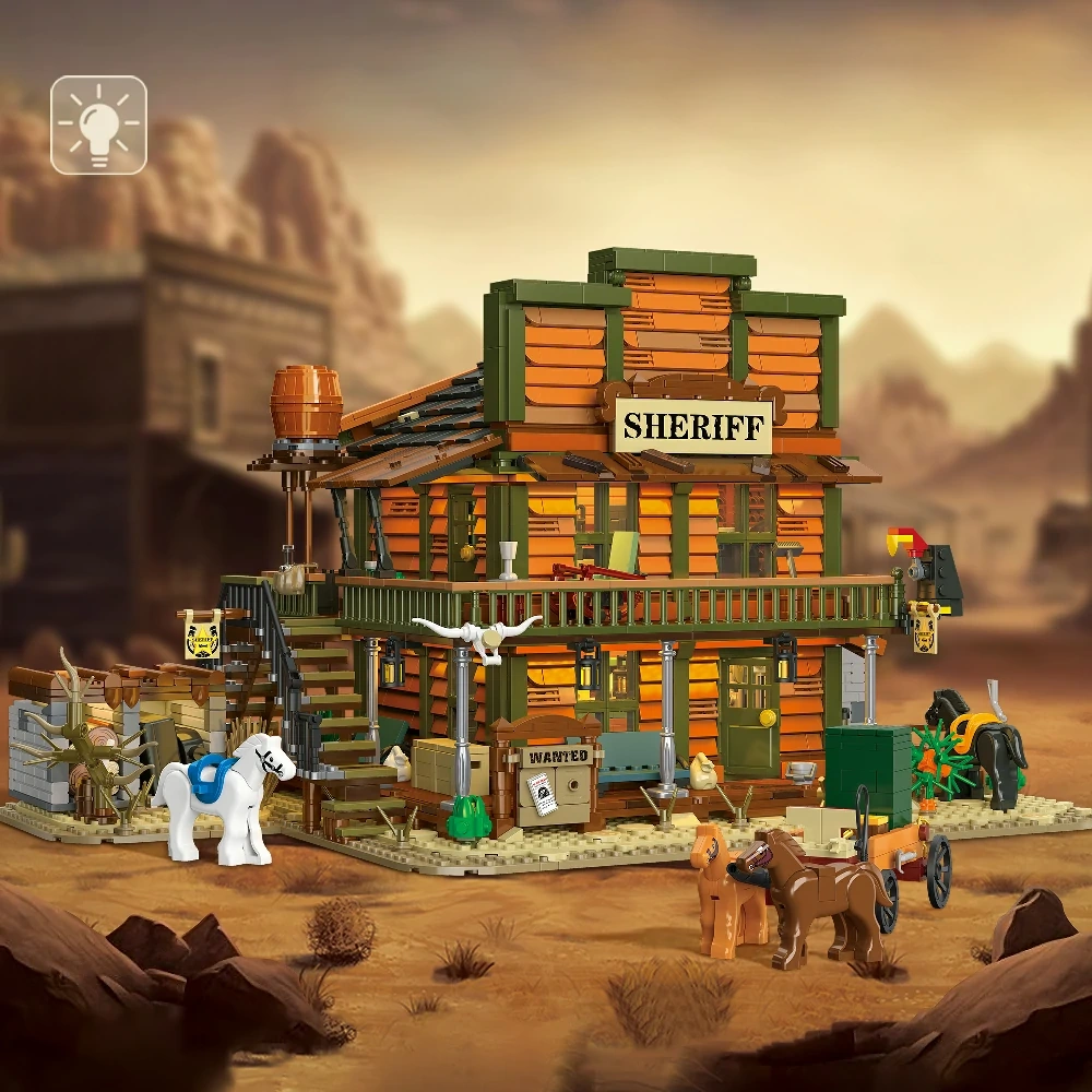 Jiestar 89147 Police Office Weatern Sheriff's Office Building Modular Buildings