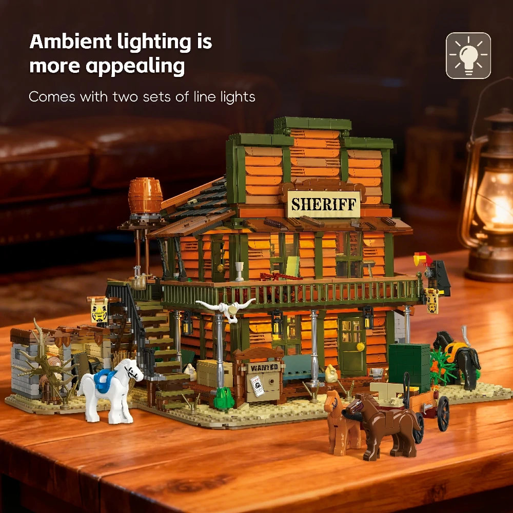 Jiestar 89147 Police Office Weatern Sheriff's Office Building Modular Buildings