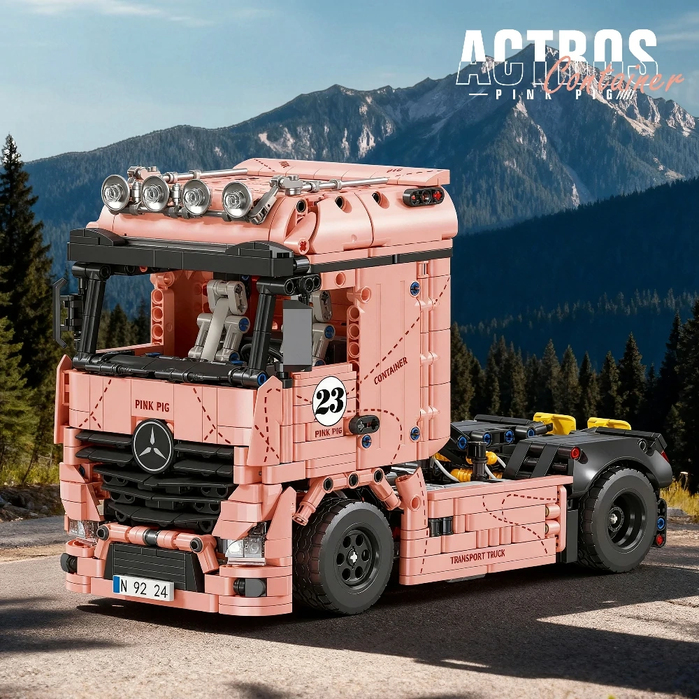 JIESTAR JJ9224 Actros Tractor Pink Pig Technic