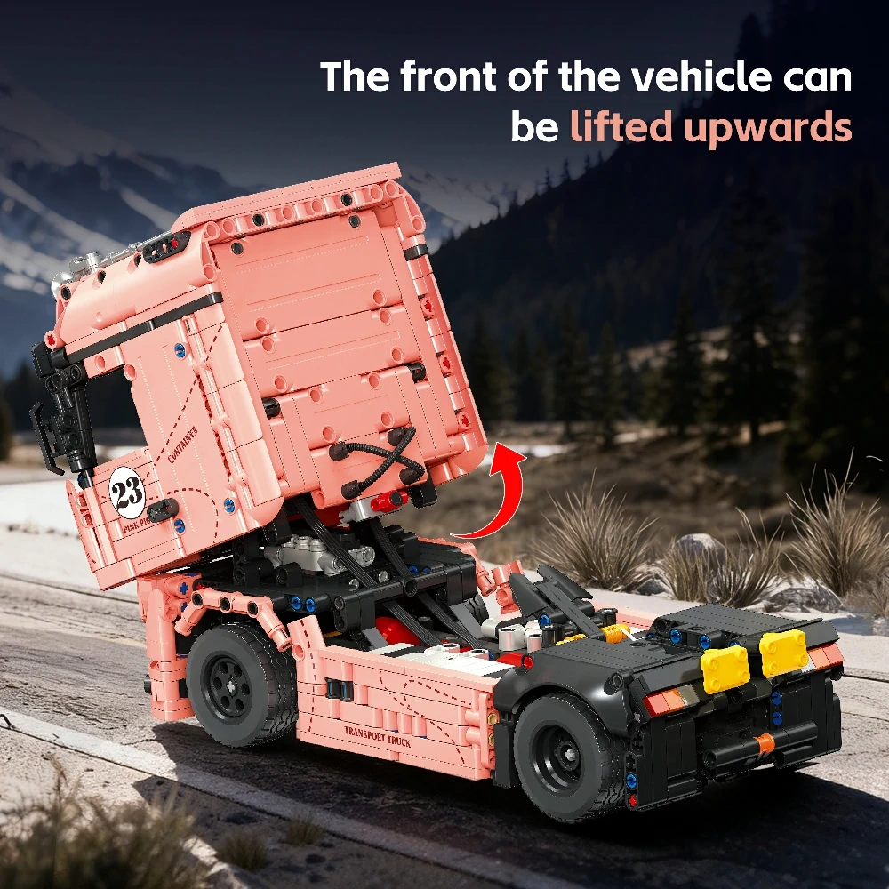 JIESTAR JJ9224 Actros Tractor Pink Pig Technic