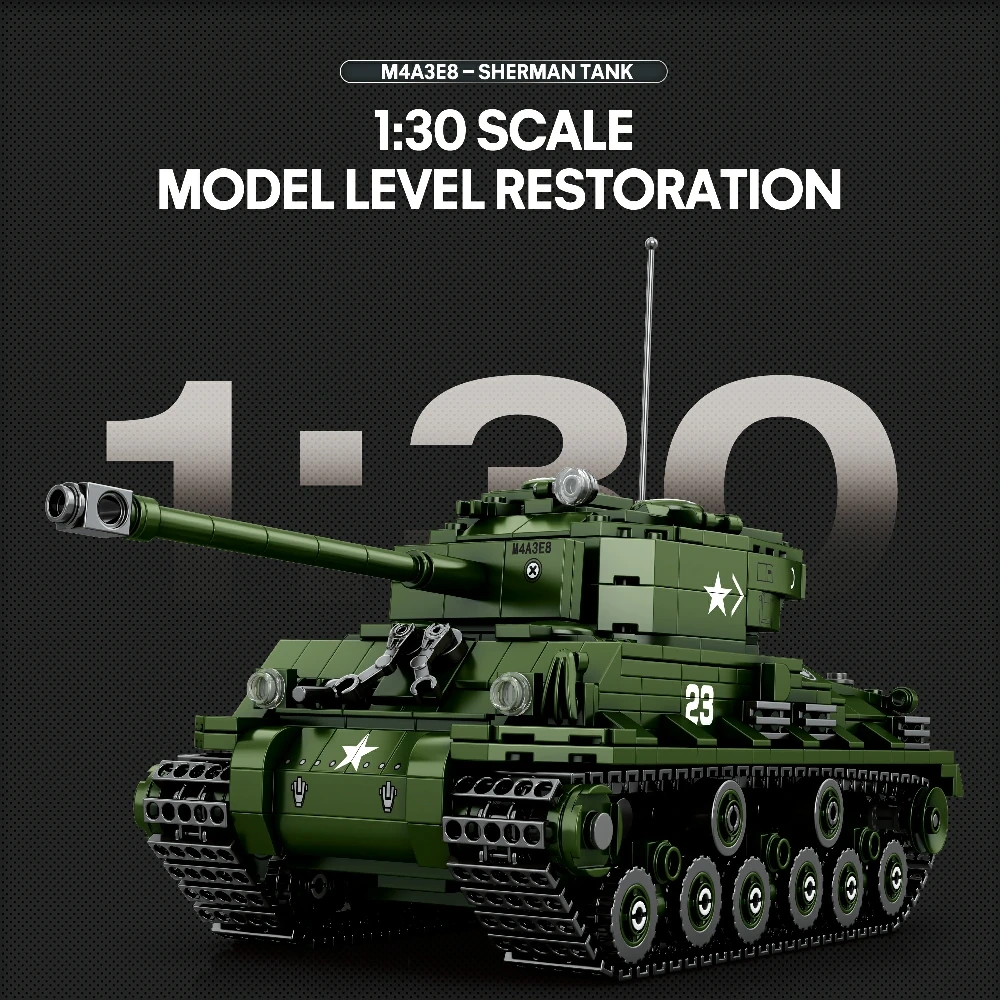 Reobrix 77030 M4A3E8 World of Tanks Military