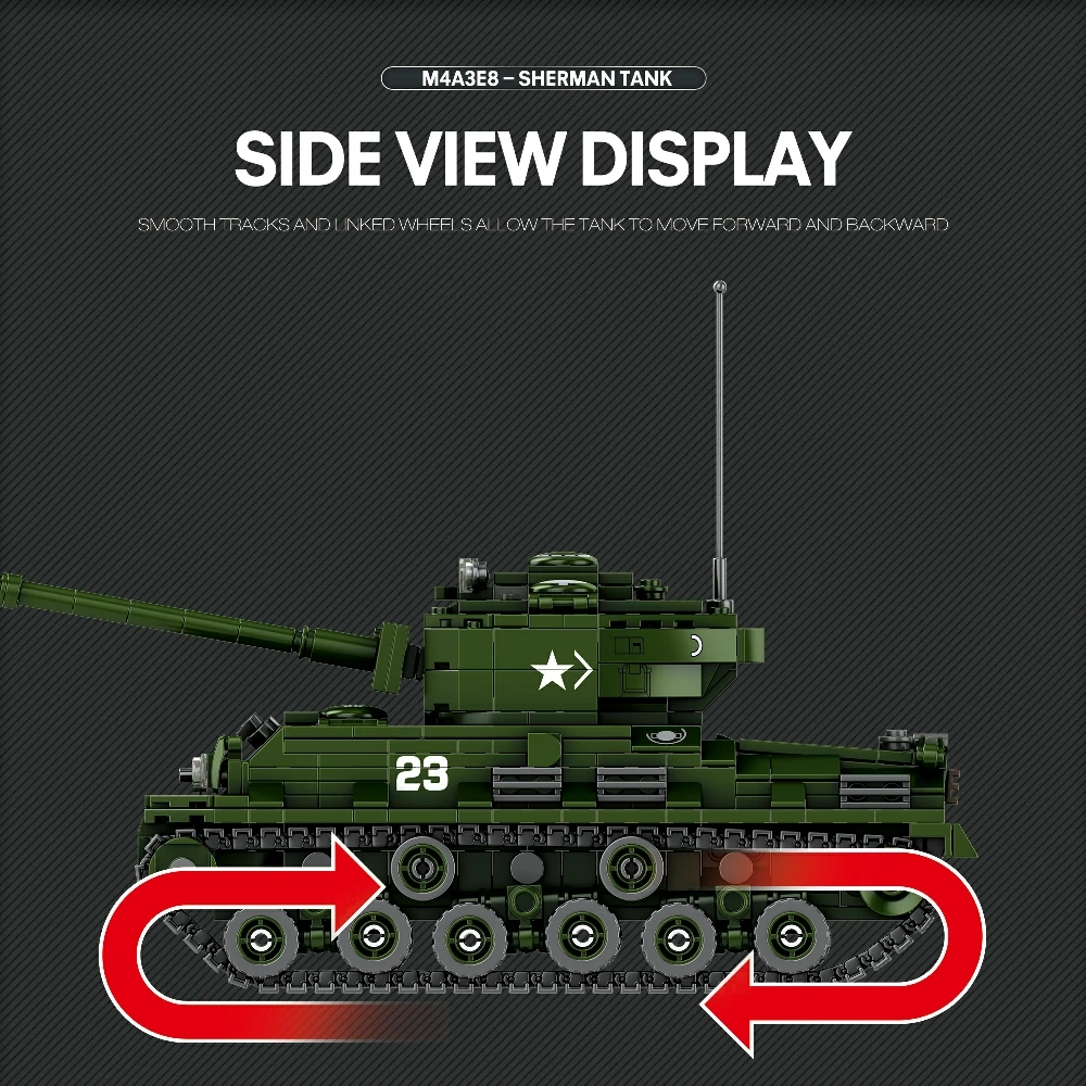 Reobrix 77030 M4A3E8 World of Tanks Military