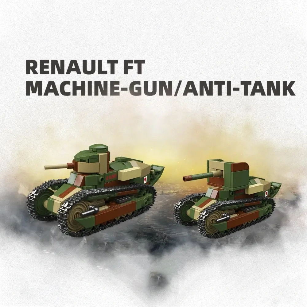 ThirdParty 300035 Renault FT Machine-Gun Anti-Tank Military