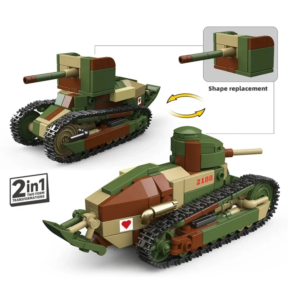 ThirdParty 300035 Renault FT Machine-Gun Anti-Tank Military