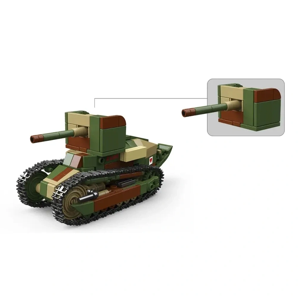 ThirdParty 300035 Renault FT Machine-Gun Anti-Tank Military