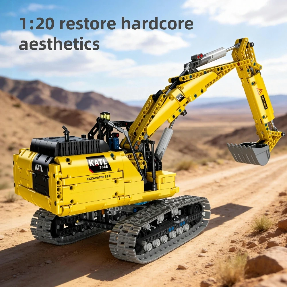 JIESTAR 57023 FULL-FEATURED CRAWLER EXCAVATOR 1:20 Technic